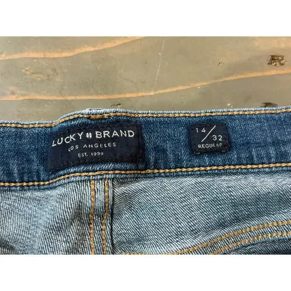 Lucky Brand Mid Rise Straight Sweet blue jeans women's size 14 - Picture 6 of 12